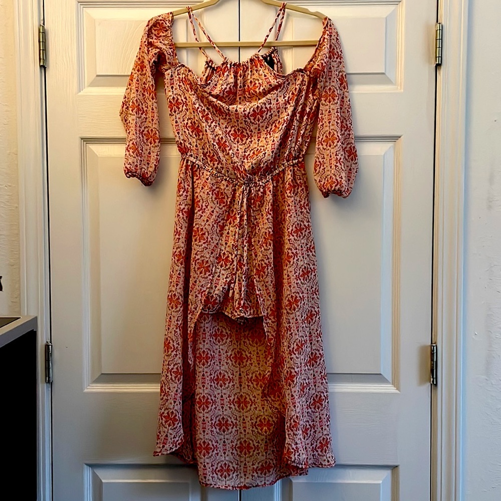 Pink high-low cut romper✨cute and breathable! 🌸